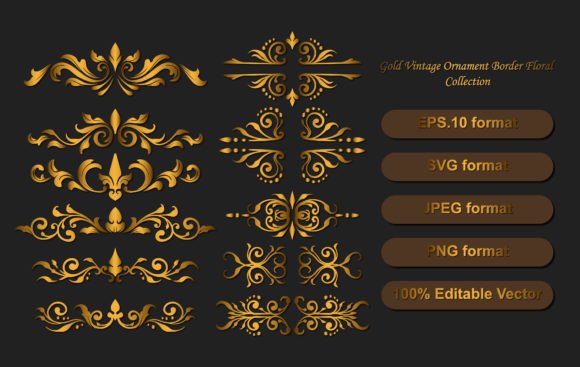 Luxury Border Ornament Wedding Element