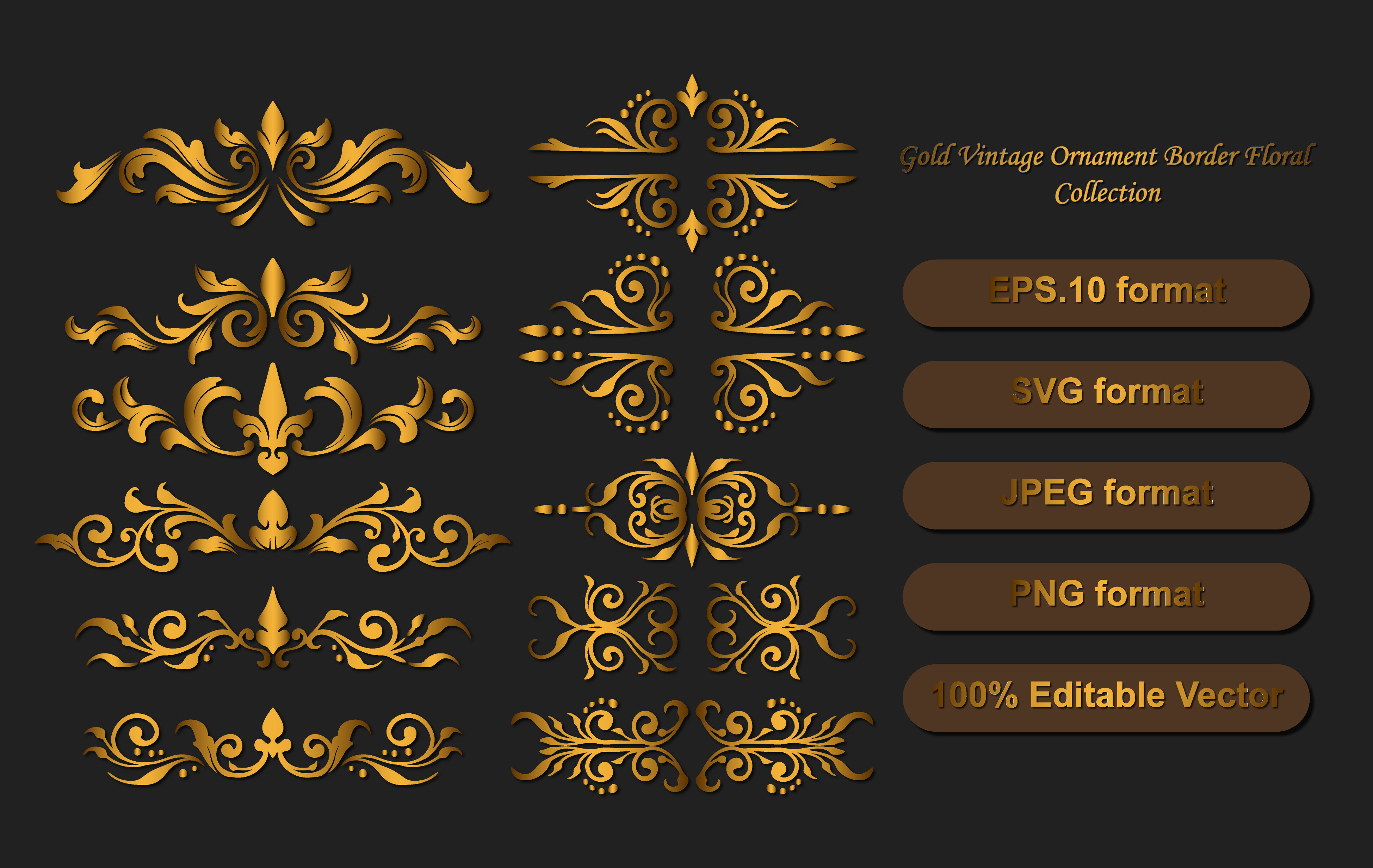 Luxury Border Ornament Wedding Element