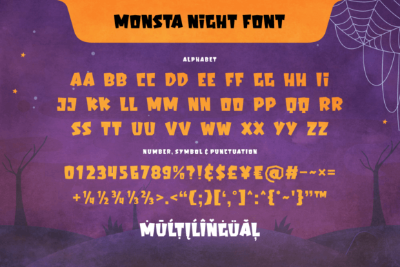 Monsta Night Font PNG with transparent background - Preview 4