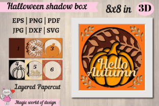 3d Fall Svg Shadow Box, for Cricut · Creative Fabrica