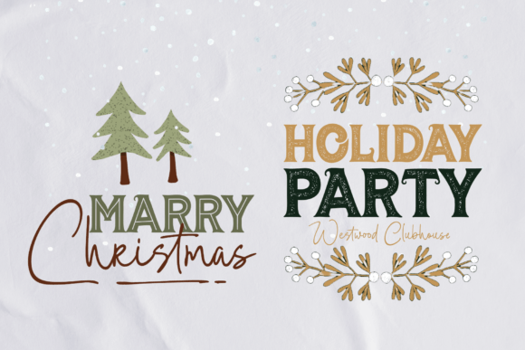 Christmas Handletter Font PNG with transparent background - Preview 5