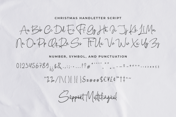 Christmas Handletter Font PNG with transparent background - Preview 6