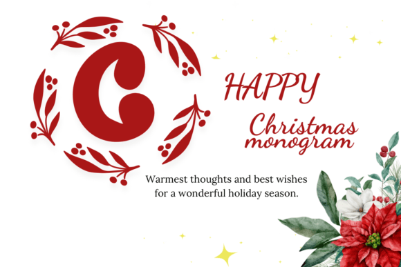Christmas Monogram Font - Preview 5