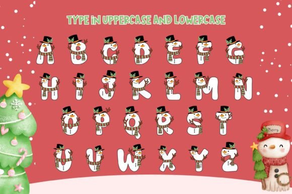 Christmas Snowman Font - Preview 1
