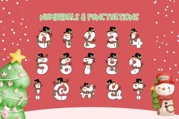 Christmas Snowman Font - Preview 2