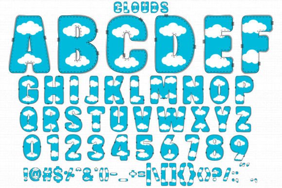 Clouds Font - Preview 1