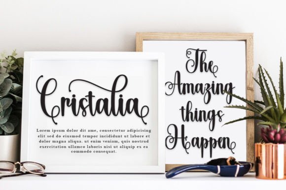 Cristalia Font PNG with transparent background - Preview 5