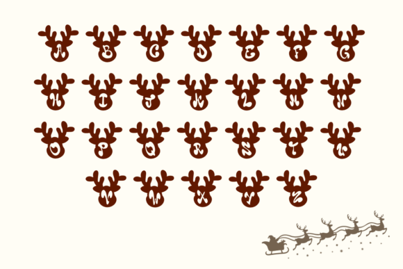 Cute Christmas Reindeer Font - Preview 1