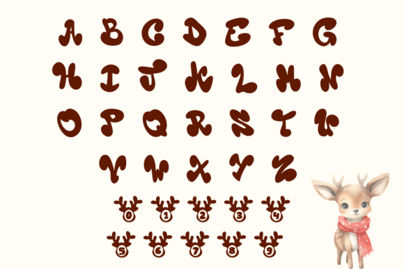 Cute Christmas Reindeer Font - Preview 2