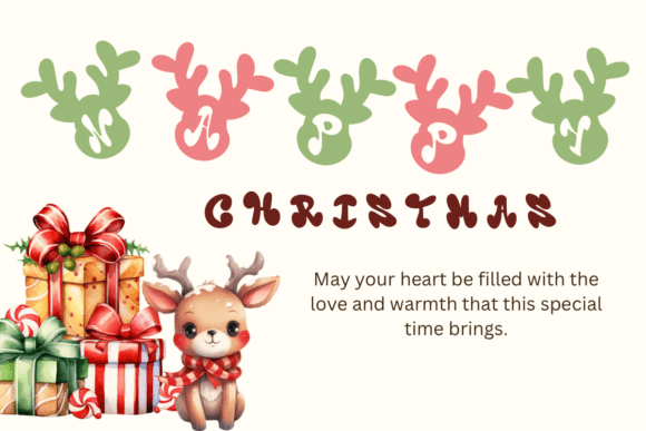 Cute Christmas Reindeer Font - Preview 5