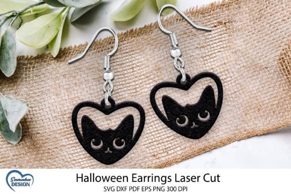 Earrings Laser Cut. Halloween Earrings