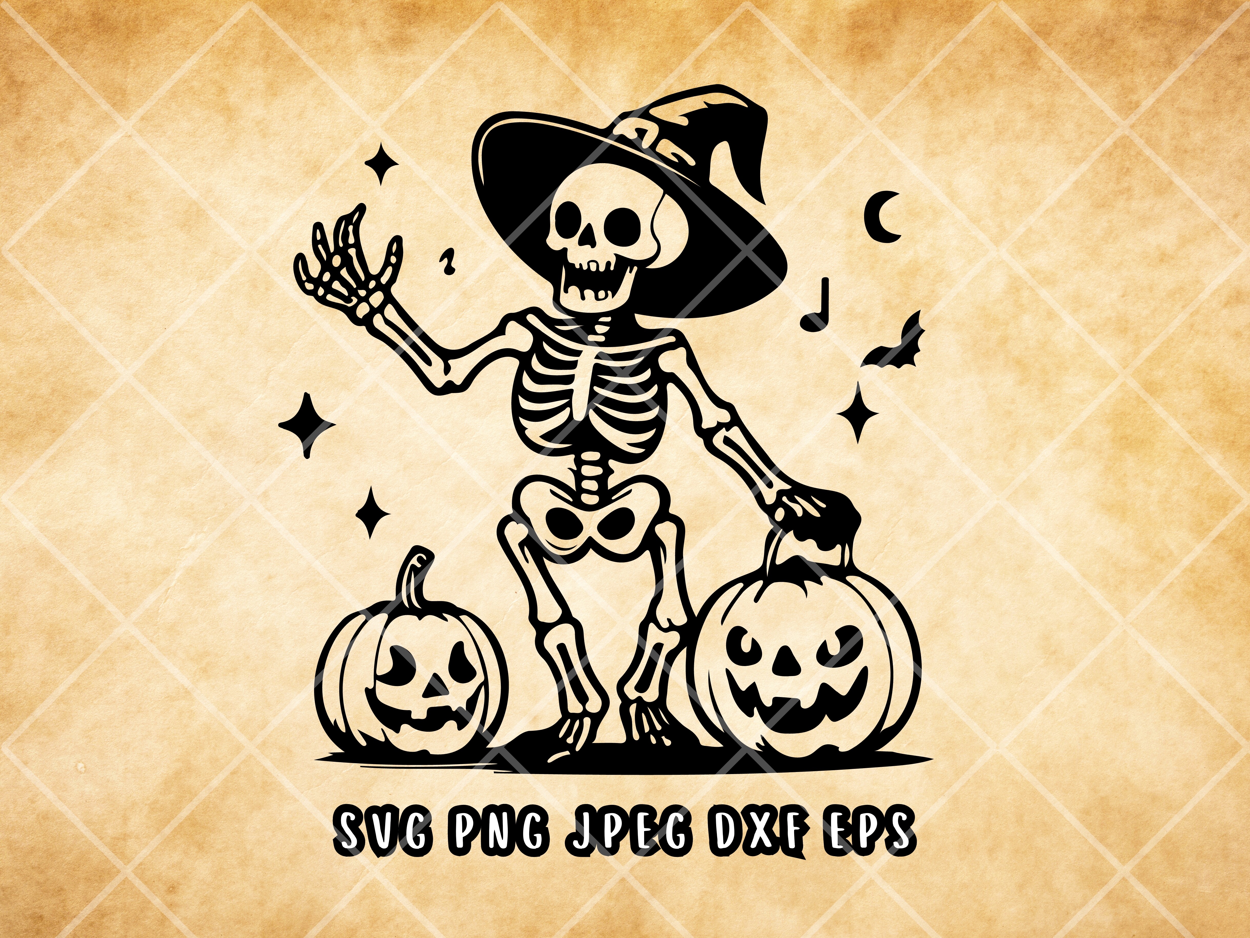 Halloween Dancing Skeleton SVG Graphic by Arate Studio · Creative Fabrica