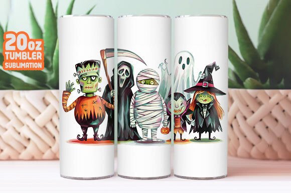 Halloween Zombie Tumbler Wrap Png