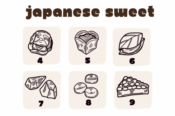 Japanese Sweets Font PNG with transparent background - Preview 3