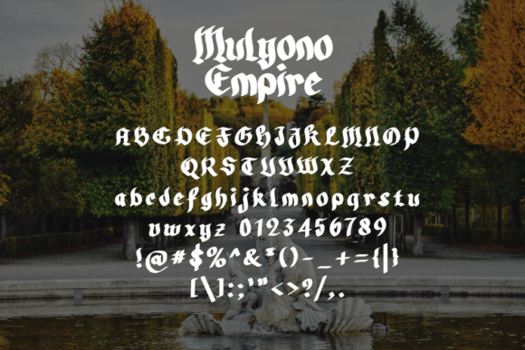 Mulyono Empire Font PNG with transparent background - Preview 1