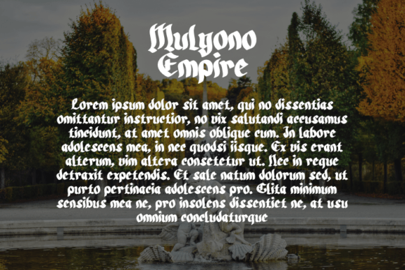Mulyono Empire Font PNG with transparent background - Preview 3