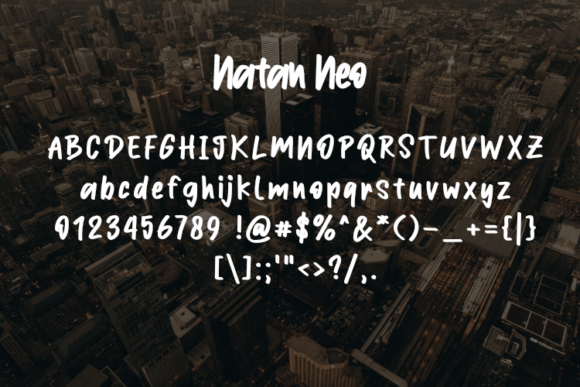 Natan Neo Font PNG with transparent background - Preview 1