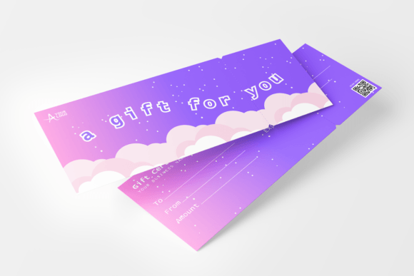 Purple Sky Gift Certificate Template