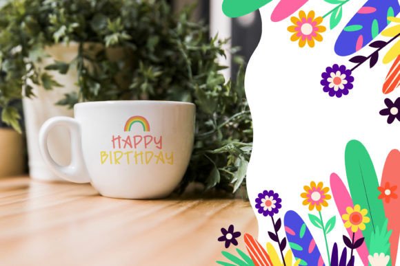 Rainbow Bright Font PNG with transparent background - Preview 1