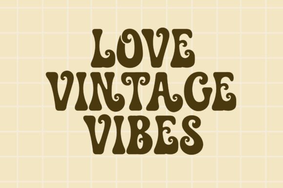 Retro Swirly Font PNG with transparent background - Preview 1