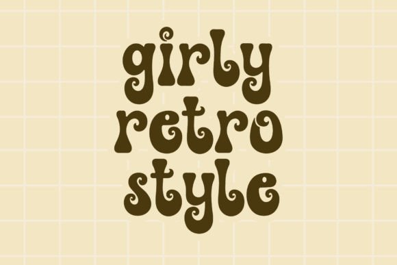 Retro Swirly Font PNG with transparent background - Preview 2