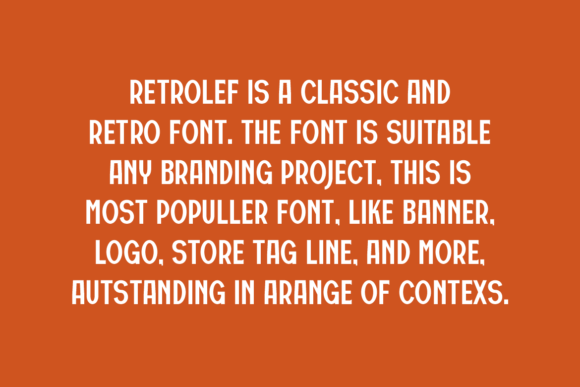 Retrolef Font PNG with transparent background - Preview 4