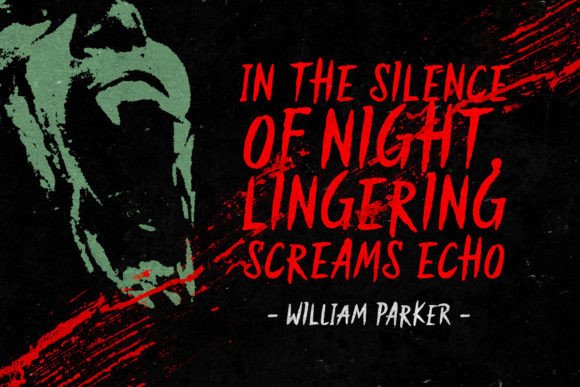 Scream House Font PNG with transparent background - Preview 2