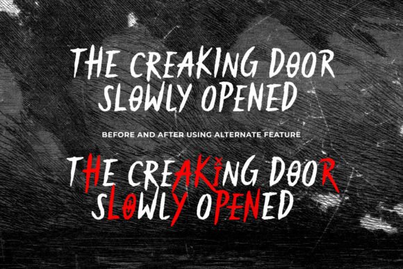 Scream House Font PNG with transparent background - Preview 4