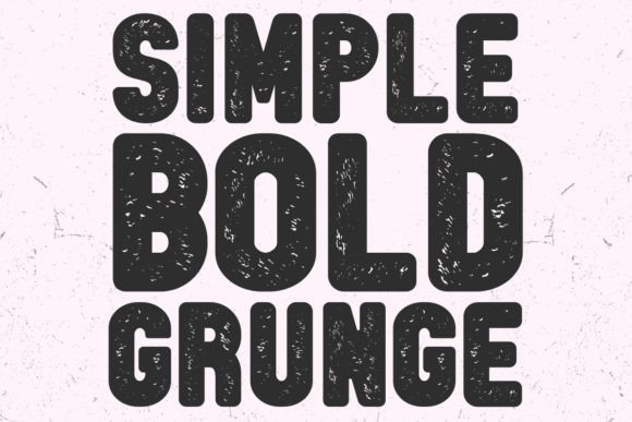 Simple Bold Grunge Font PNG with transparent background - Preview 3