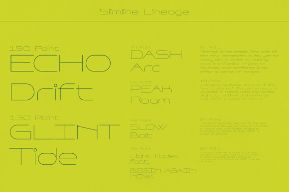 Slimline Lineage Font PNG with transparent background - Preview 3
