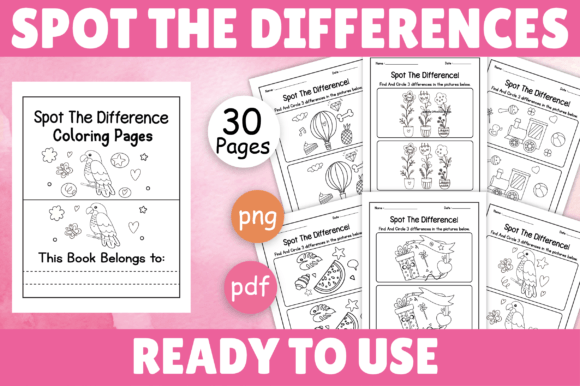 Spot the Differences Book for Kids