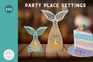 3D SVG Mermaid Tail Favor Box & Tealight · Creative Fabrica