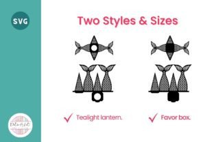 3D SVG Mermaid Tail Favor Box & Tealight · Creative Fabrica