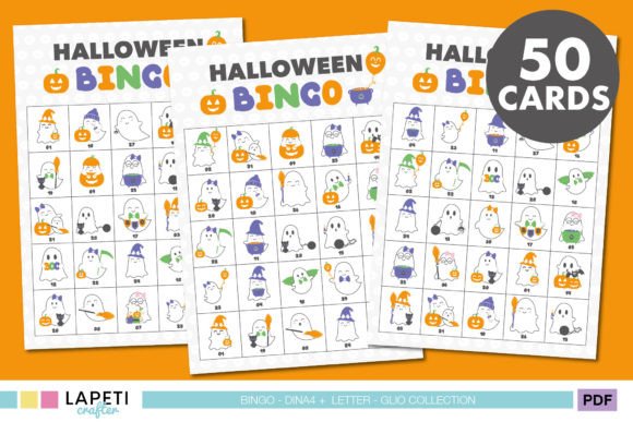Cute Halloween Ghost Bingo Cards