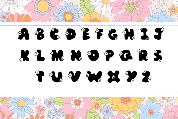 Flower Font - Preview 1