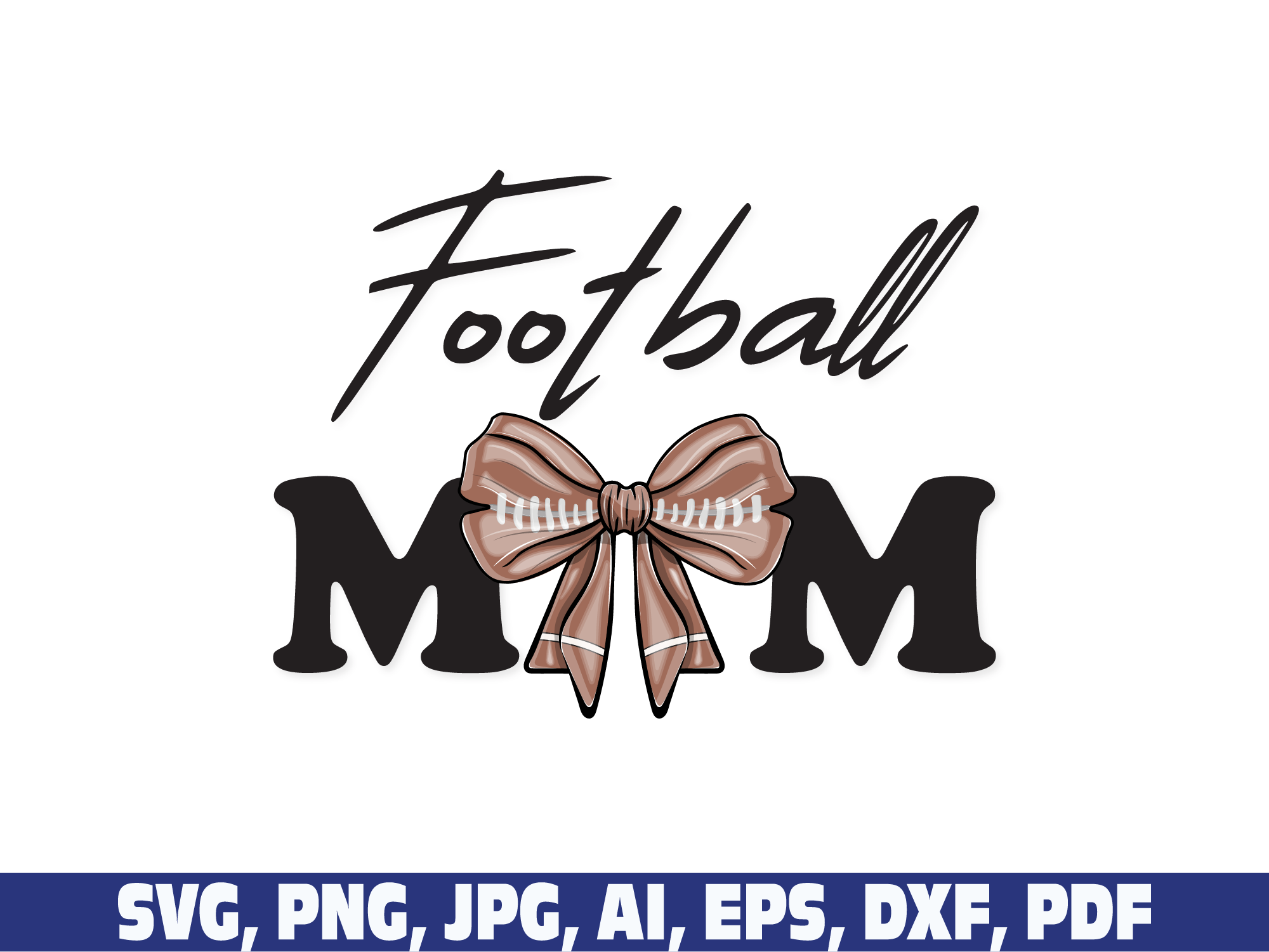 Football Mom Coquette Bow Retro Svg Png Graphic by Sofiamastery ...