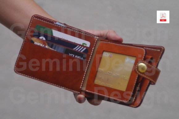 Leather Pateern Wallet DIY, Sewing PDF