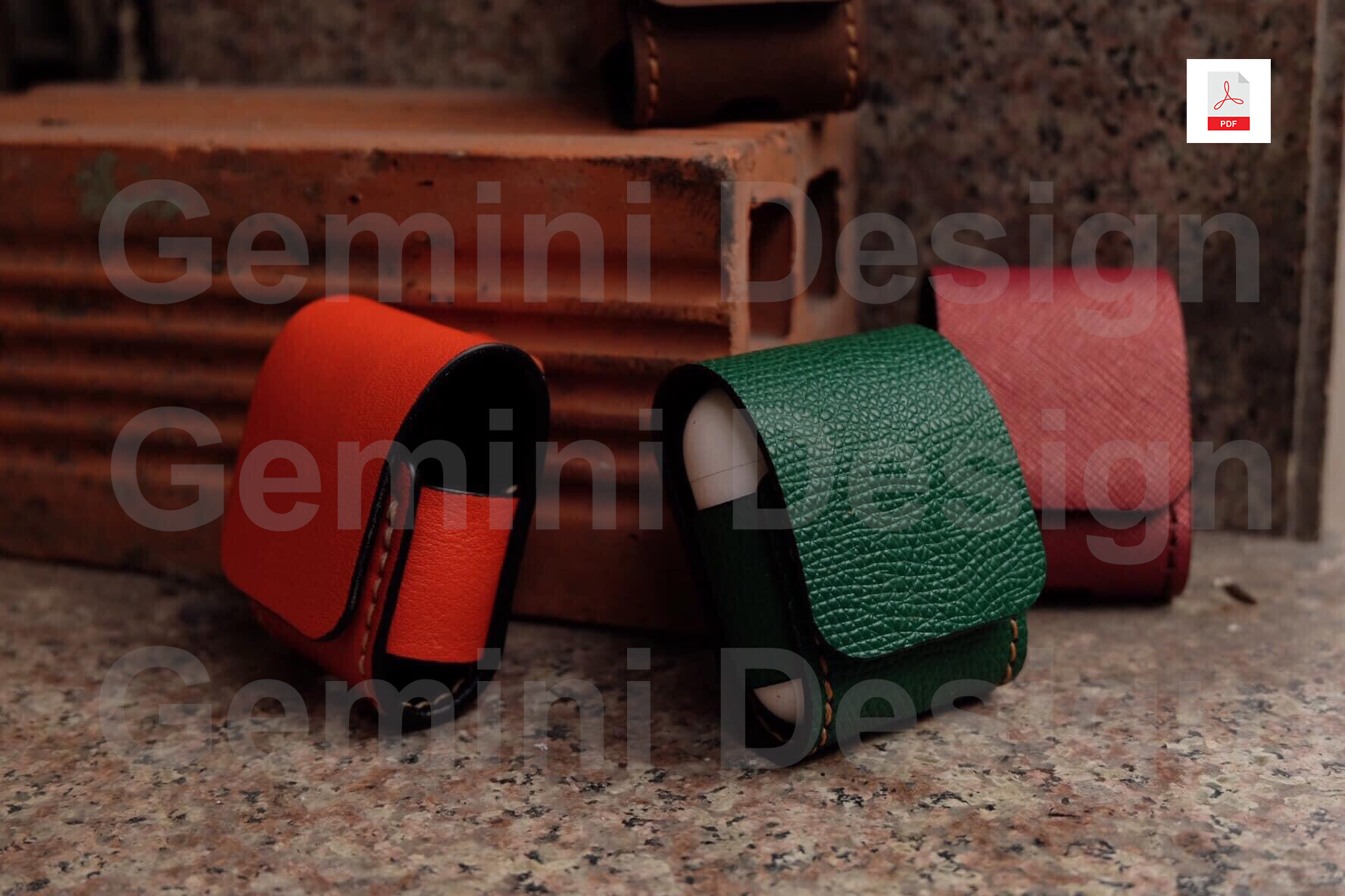 Leather Pattern Airpod, PDF File DIY