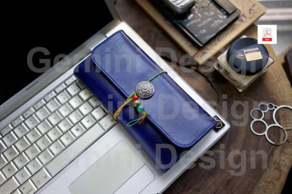 Leather Pattern Long Wallet, PDF File