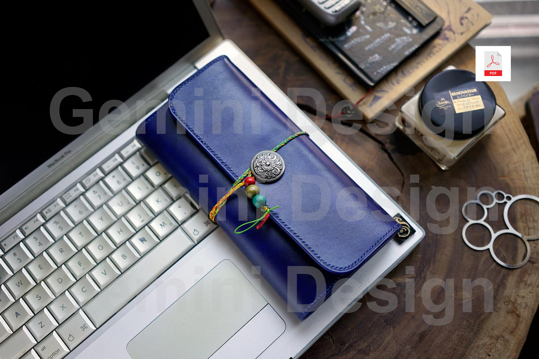 Leather Pattern Long Wallet, PDF File