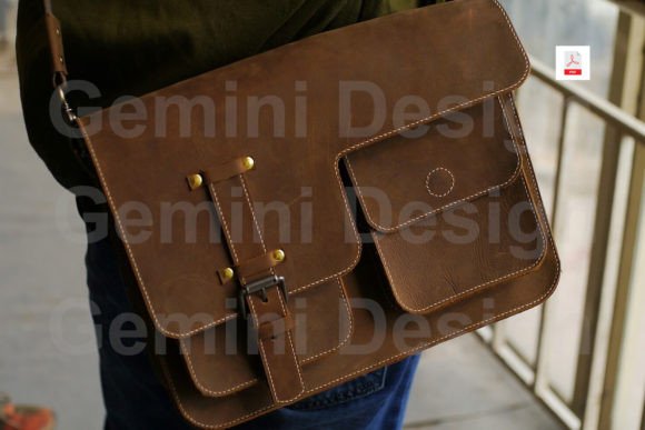 Leather Pattern Messenger Bag, DIY PDF
