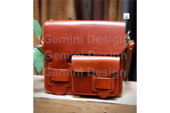 Leather Pattern Messenger Bag, PDF File