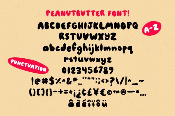 Peanut Butter Font Font PNG with transparent background - Preview 5