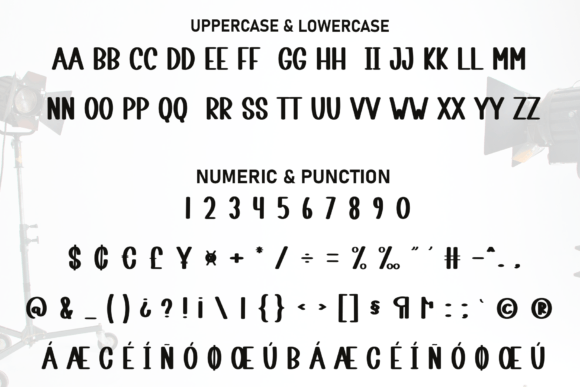 Simple Lighting Font PNG with transparent background - Preview 4