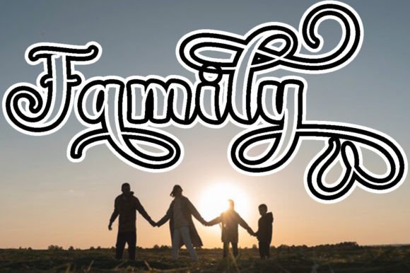 Single Outline Font PNG with transparent background - Preview 2