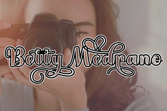 Single Outline Font PNG with transparent background - Preview 3