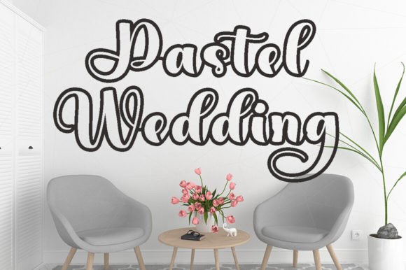 Single Outline Font PNG with transparent background - Preview 6