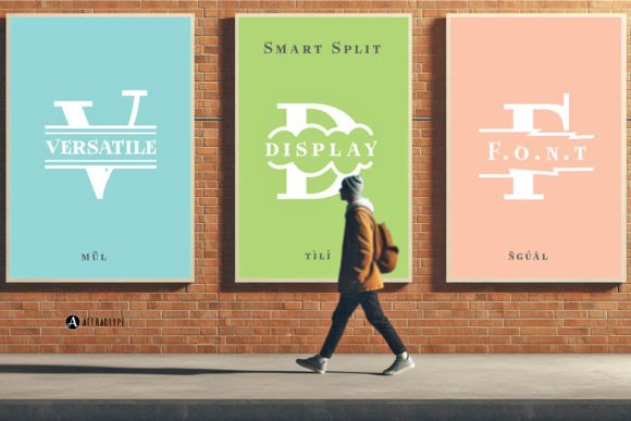 Smart Split Font PNG with transparent background - Preview 2