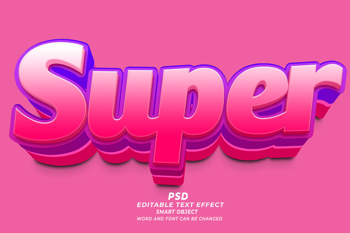 Super PSD 3D Editable Text Effect Graphic by TrueVector · Creative Fabrica