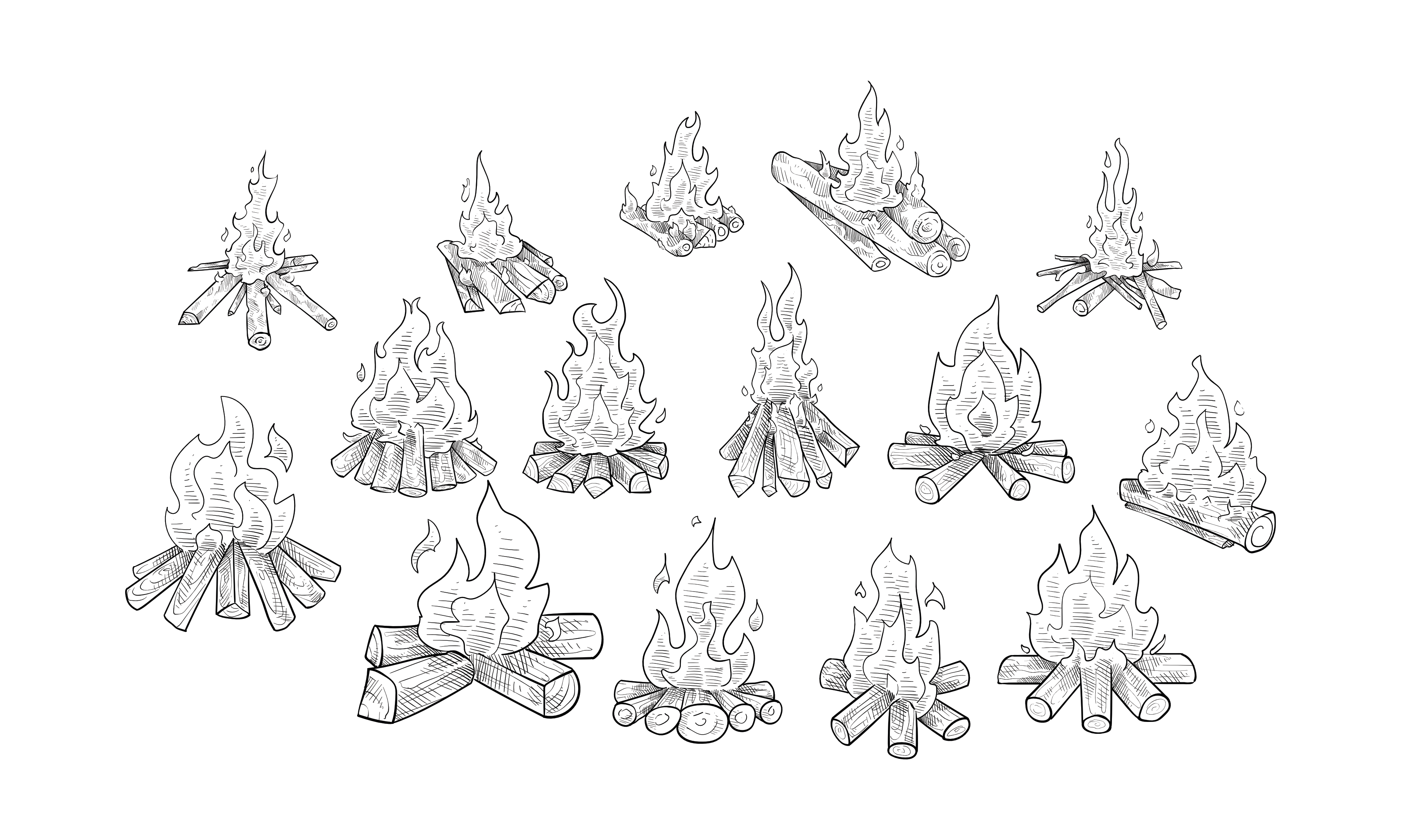 Bonfire Handdrawn Collection Graphic by graphicnika · Creative Fabrica
